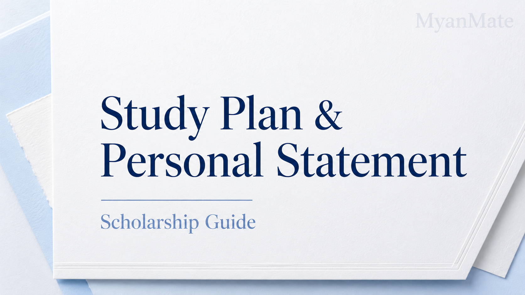 Study plan and personal statement guide for Myanmar students applying for Korea scholarships